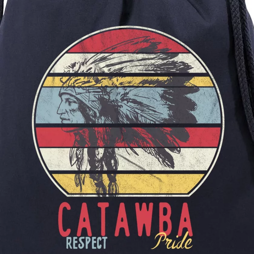 Catawba Native American Indian Tribe Respect Pride Retro Sun Gift Drawstring Bag