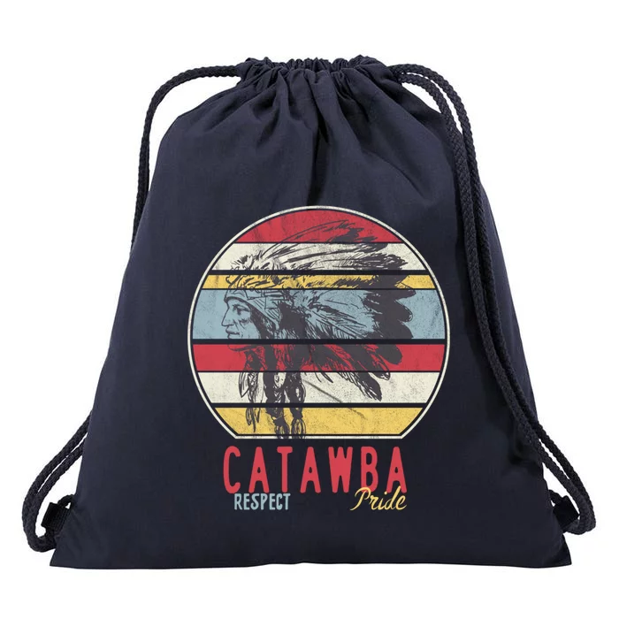 Catawba Native American Indian Tribe Respect Pride Retro Sun Gift Drawstring Bag