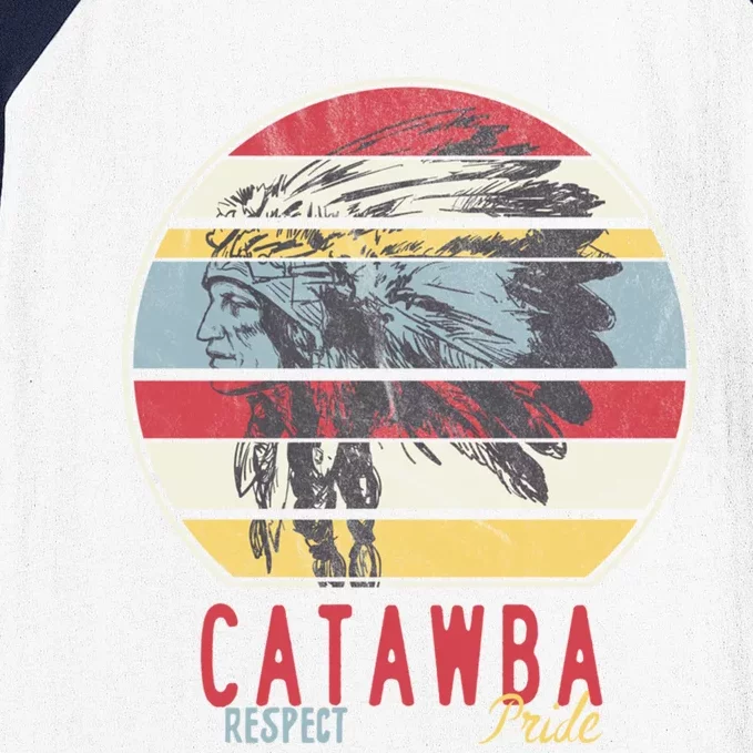 Catawba Native American Indian Tribe Respect Pride Retro Sun Gift Baseball Sleeve Shirt