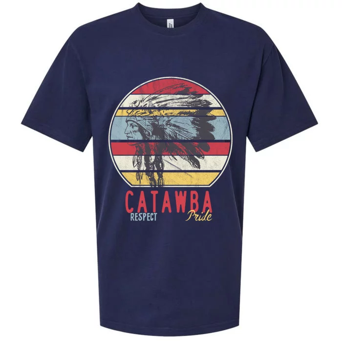 Catawba Native American Indian Tribe Respect Pride Retro Sun Gift Sueded Cloud Jersey T-Shirt