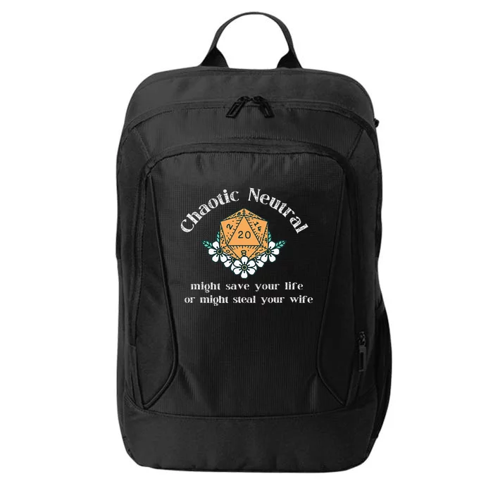 Chaotic Neutral Alignment Gamer, D20 Player City Backpack