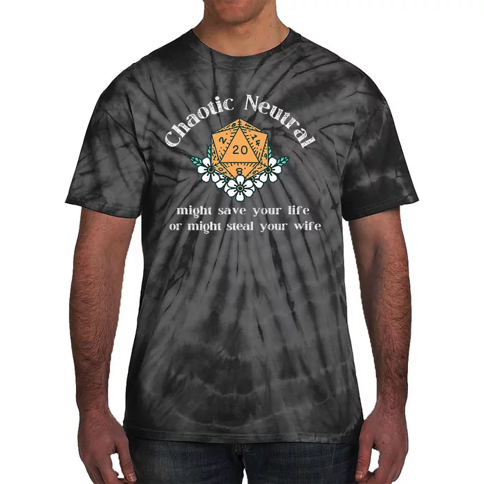 Chaotic Neutral Alignment Gamer, D20 Player Tie-Dye T-Shirt