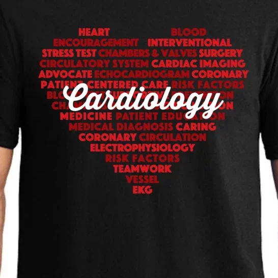 Cardiac Nurse And Cardiologist: Word Cloud Cardiology Heart Gift Pajama Set