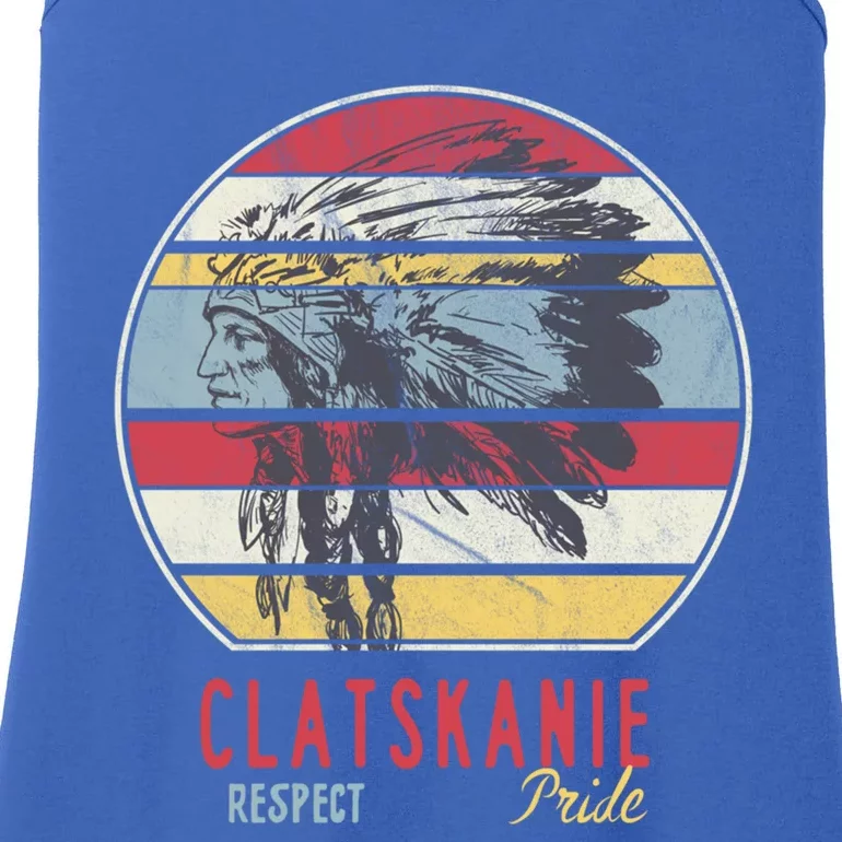 Clatskanie Native American Indian Tribe Respect Pride Retro Gift Ladies Essential Tank