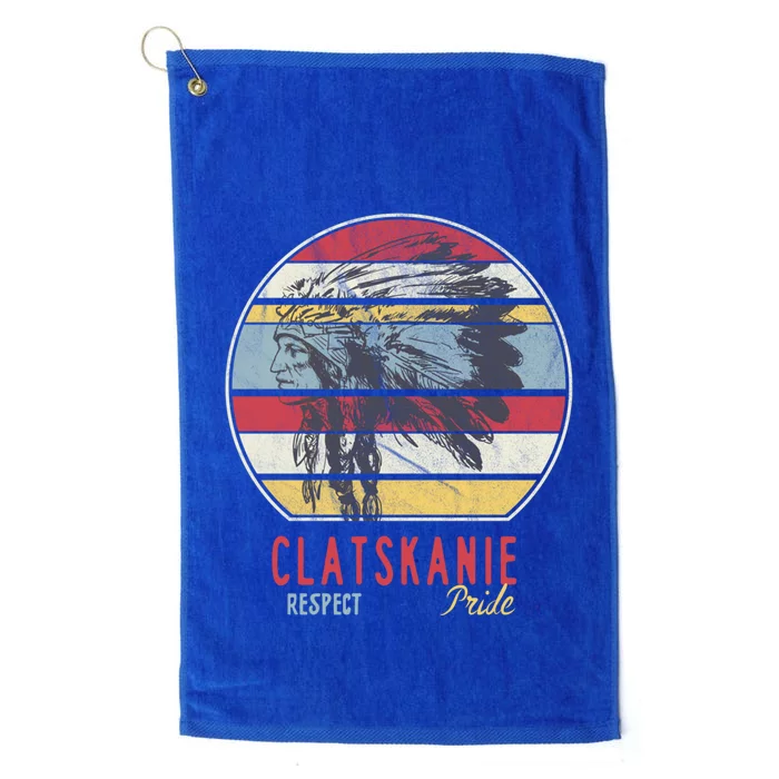 Clatskanie Native American Indian Tribe Respect Pride Retro Gift Platinum Collection Golf Towel