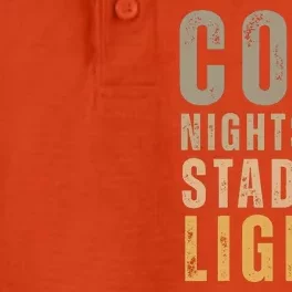 Cozy Nights And Stadium Lights Football Dry Zone Grid Performance Polo