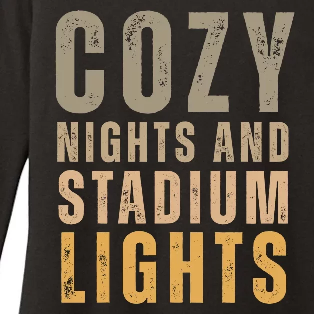 Cozy Nights And Stadium Lights Football Womens CVC Long Sleeve Shirt