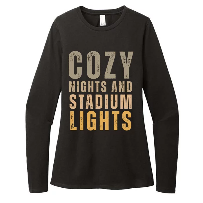 Cozy Nights And Stadium Lights Football Womens CVC Long Sleeve Shirt