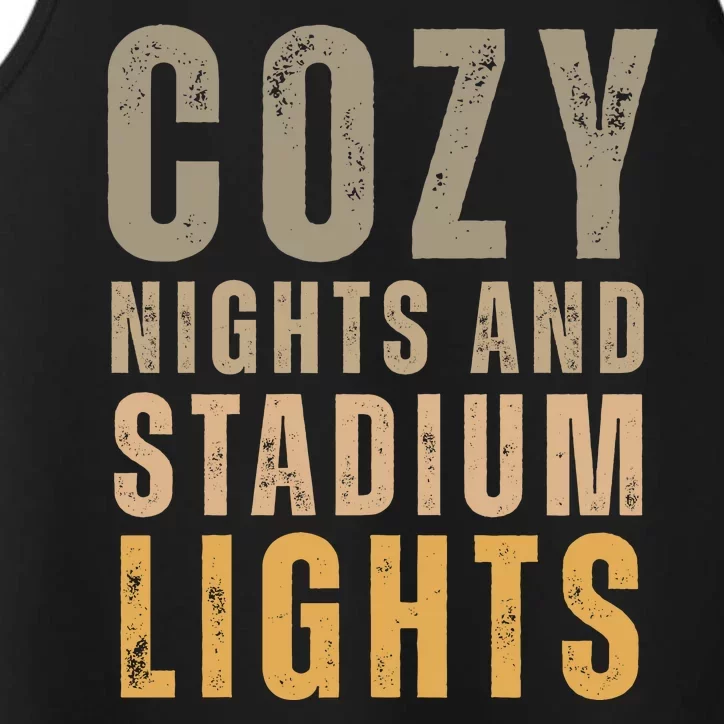 Cozy Nights And Stadium Lights Football Performance Tank