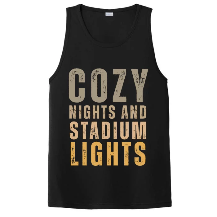 Cozy Nights And Stadium Lights Football Performance Tank