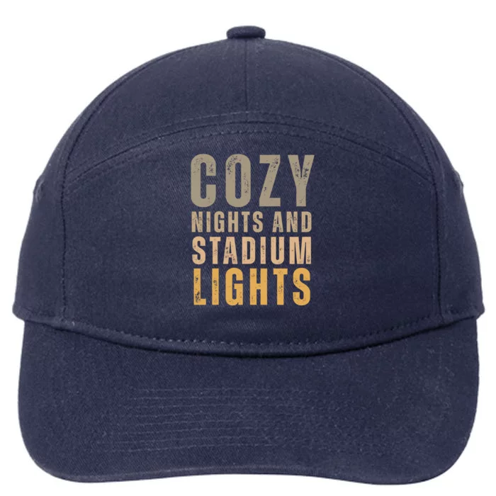 Cozy Nights And Stadium Lights Football 7-Panel Snapback Hat