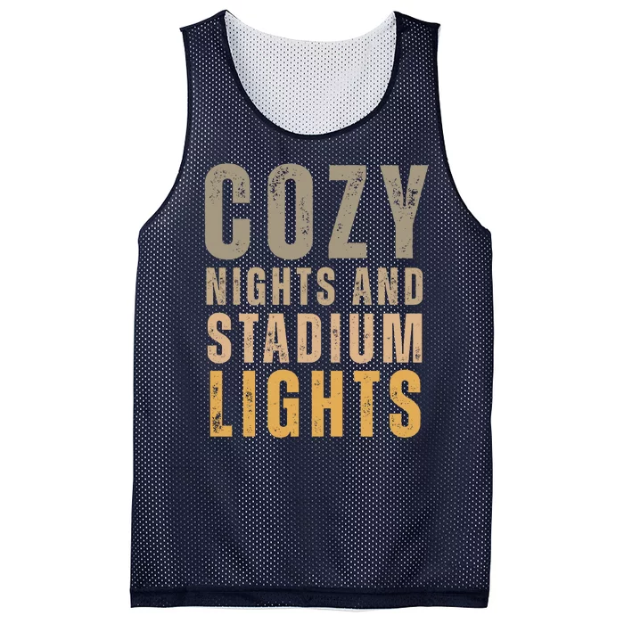 Cozy Nights And Stadium Lights Football Mesh Reversible Basketball Jersey Tank