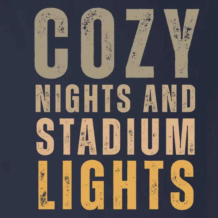 Cozy Nights And Stadium Lights Football Toddler Long Sleeve Shirt