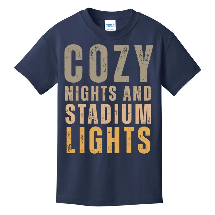 Cozy Nights And Stadium Lights Football Kids T-Shirt