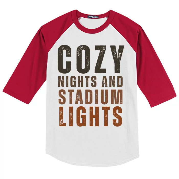 Cozy Nights And Stadium Lights Football Kids Colorblock Raglan Jersey