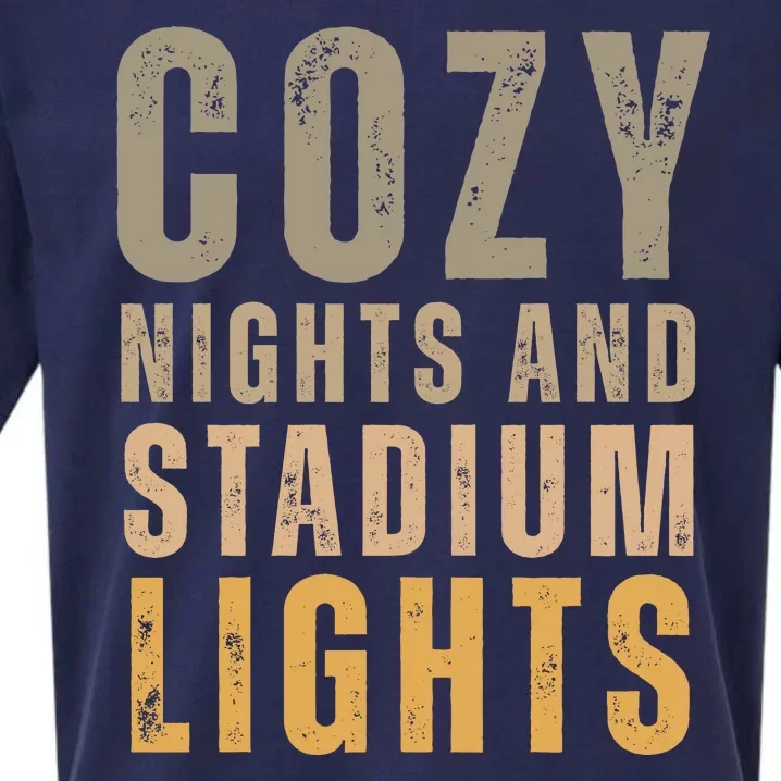 Cozy Nights And Stadium Lights Football Sueded Cloud Jersey T-Shirt