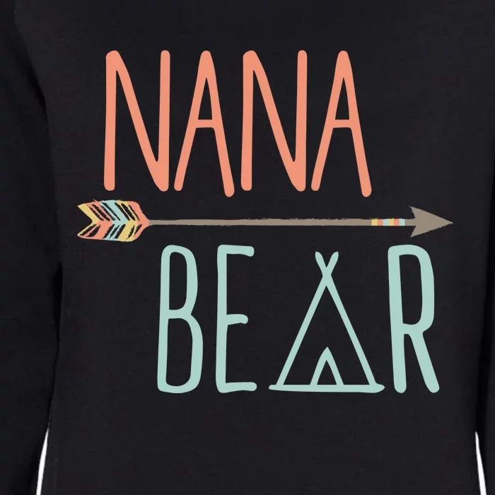 Cute Nana Bear Announcet Gift Womens California Wash Sweatshirt