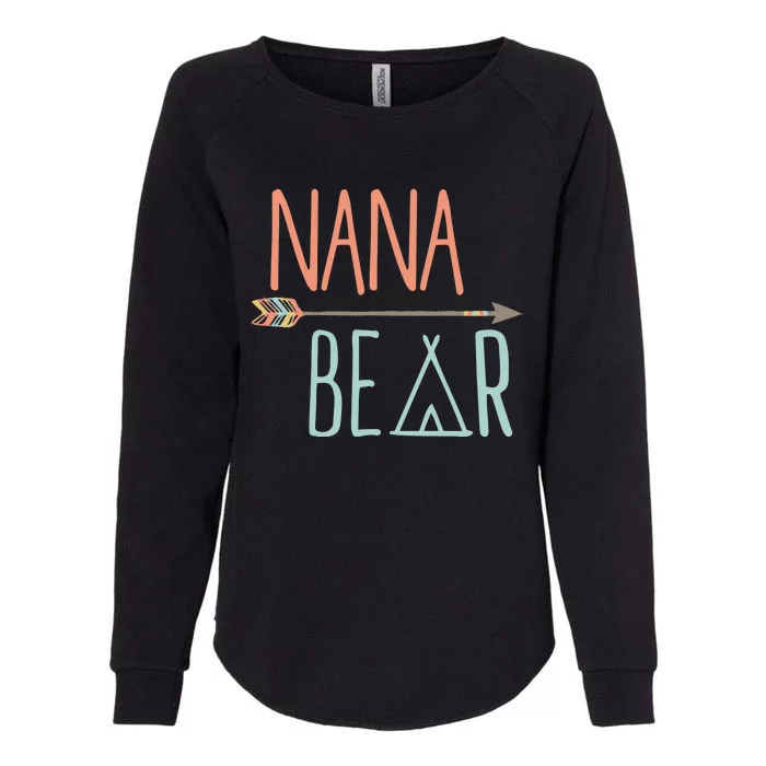 Cute Nana Bear Announcet Gift Womens California Wash Sweatshirt