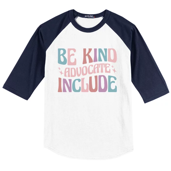 Celebrate Neurodiversity Be Kind Advocate Include Gift Baseball Sleeve Shirt