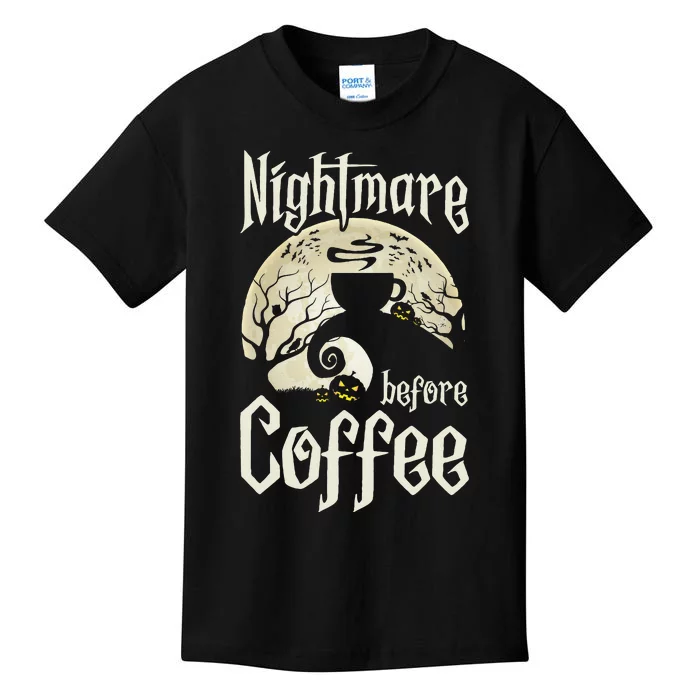 Cute Nightmare Before Coffee Halloween Funny Mug Gift Kids T-Shirt