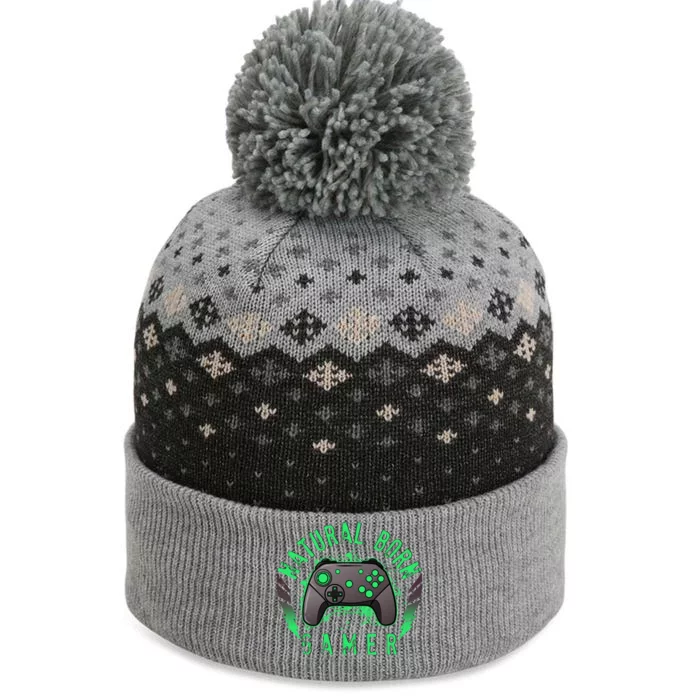 Cool Natural Born Gamer The Baniff Cuffed Pom Beanie