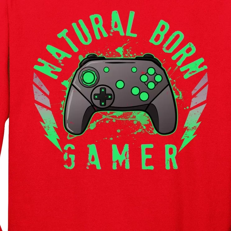 Cool Natural Born Gamer Long Sleeve Shirt