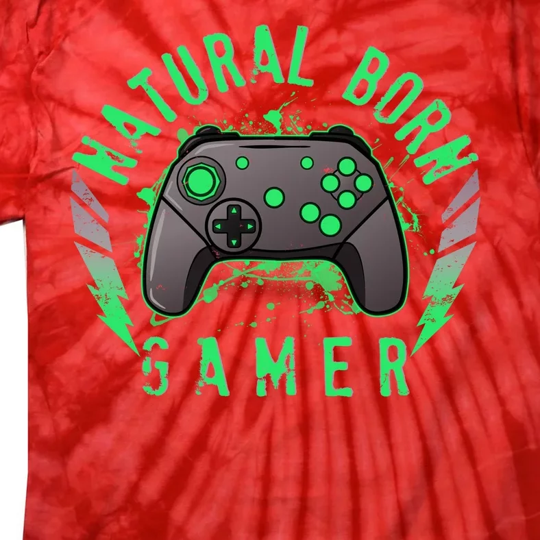 Cool Natural Born Gamer Tie-Dye T-Shirt