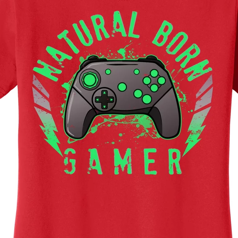 Cool Natural Born Gamer Women's T-Shirt