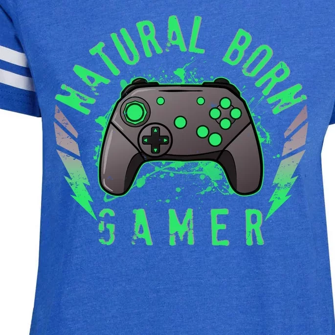 Cool Natural Born Gamer Enza Ladies Jersey Football T-Shirt