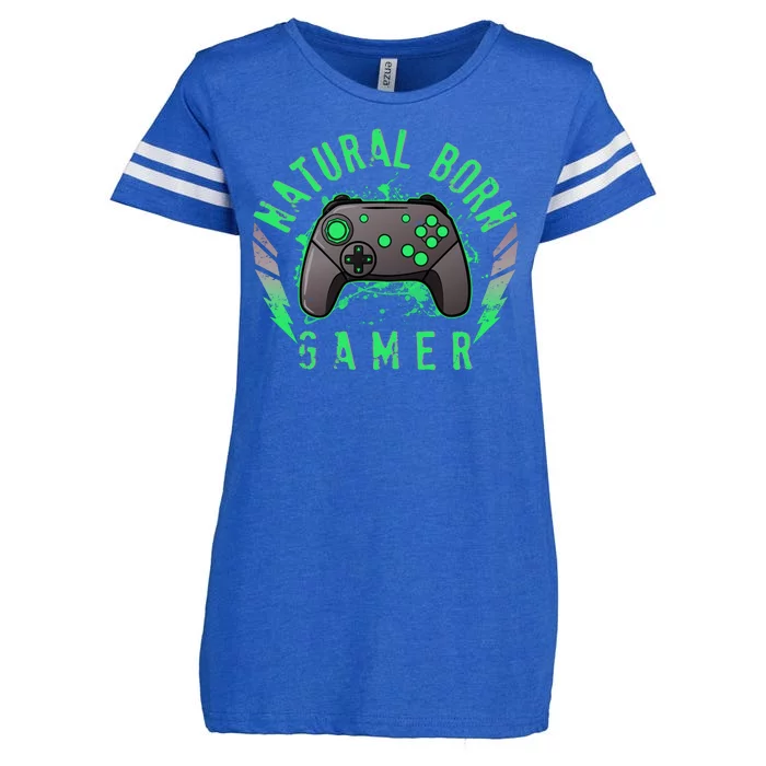 Cool Natural Born Gamer Enza Ladies Jersey Football T-Shirt