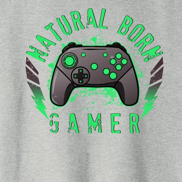 Cool Natural Born Gamer Women's Crop Top Tee