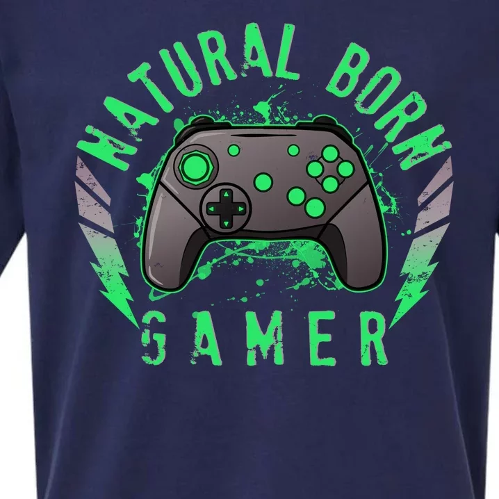 Cool Natural Born Gamer Sueded Cloud Jersey T-Shirt