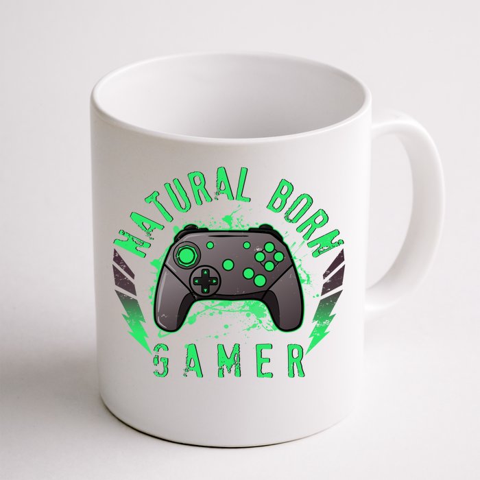 Cool Natural Born Gamer Front & Back Coffee Mug