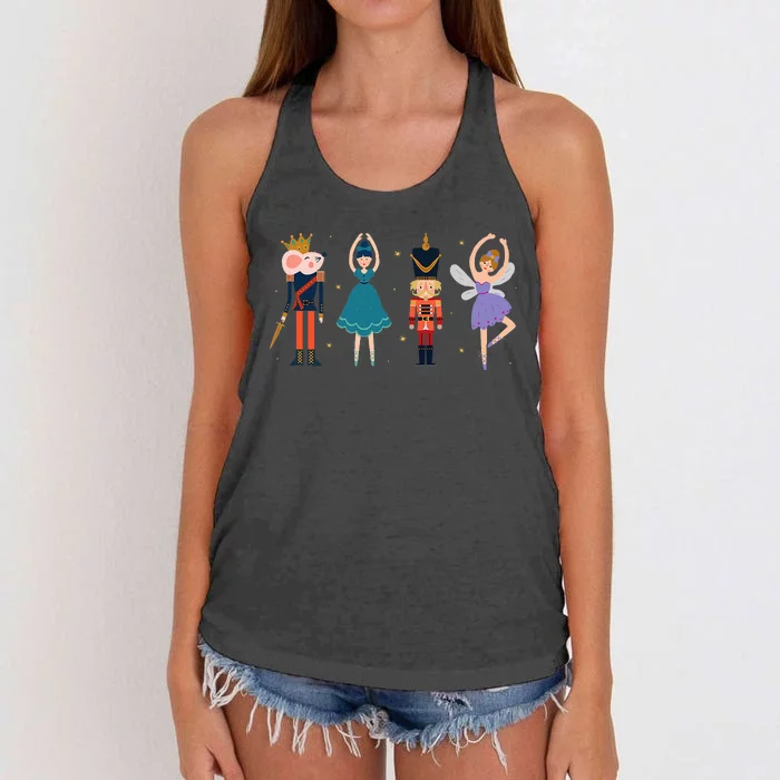 Christmas Nutcracker Ballet Nutcracker Women's Knotted Racerback Tank