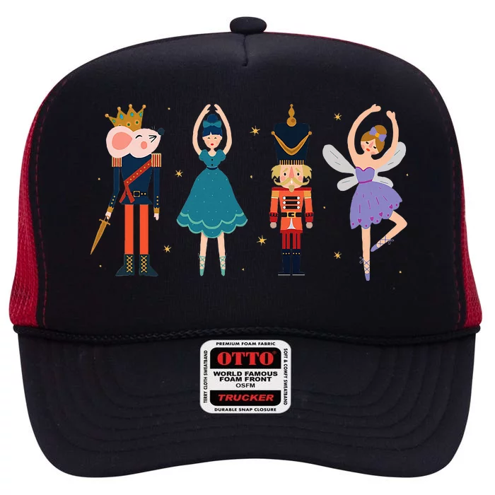 Christmas Nutcracker Ballet Nutcracker High Crown Mesh Trucker Hat