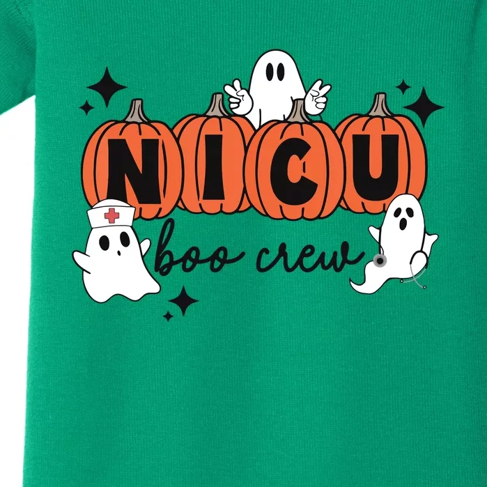 Cute Nicu Boo Crew Spooky Nurse Halloween Cute Ghost Pumpkin Baby Bodysuit