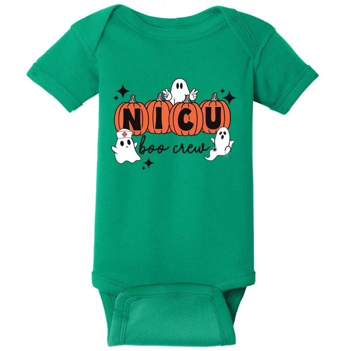 Cute Nicu Boo Crew Spooky Nurse Halloween Cute Ghost Pumpkin Baby Bodysuit