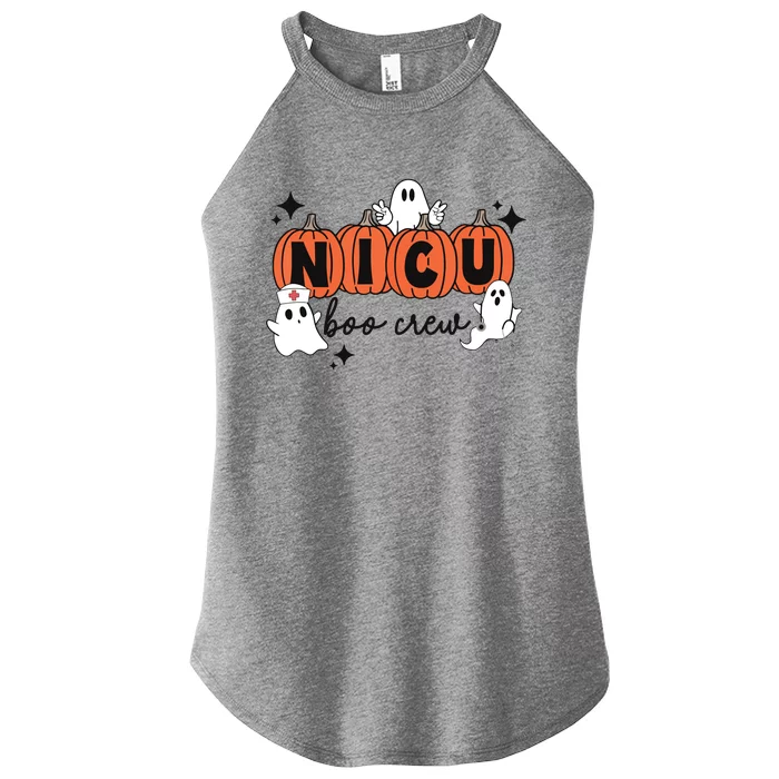 Cute Nicu Boo Crew Spooky Nurse Halloween Cute Ghost Pumpkin Women’s Perfect Tri Rocker Tank