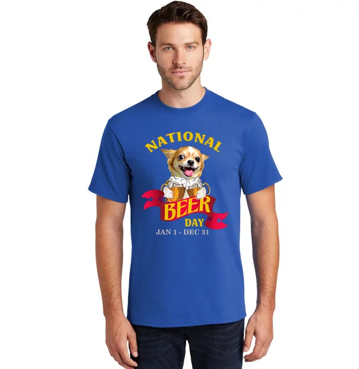 Chihuahua National Beer Day For You Gift Tall T-Shirt