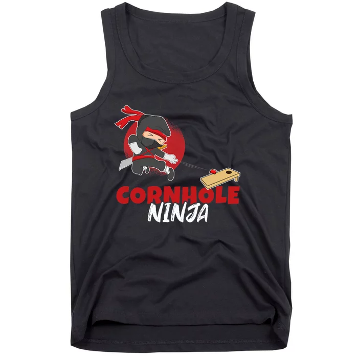 Cornhole Ninja Boy Cornhole Tank Top