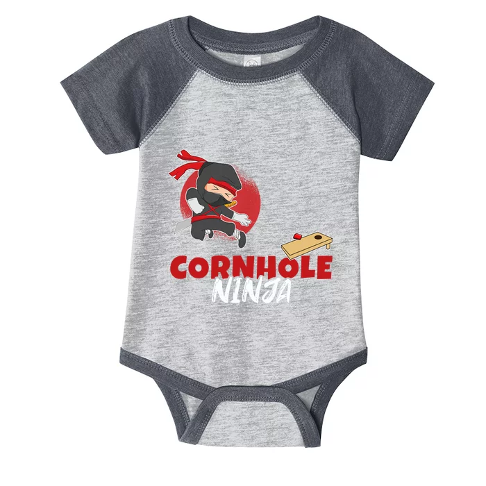 Cornhole Ninja Boy Cornhole Infant Baby Jersey Bodysuit