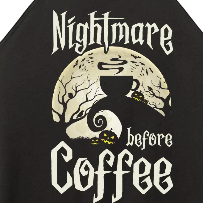 Cute Nightmare Before Coffee Halloween Women’s Perfect Tri Rocker Tank