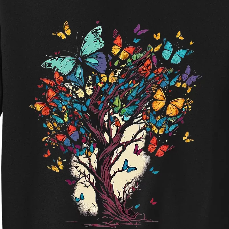 Cute Nature Butterfly Tree Tall Sweatshirt