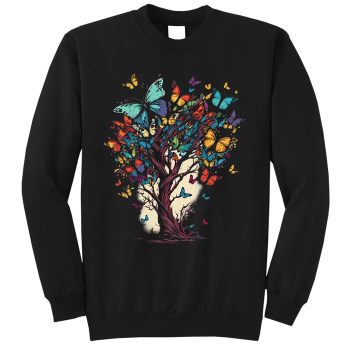 Cute Nature Butterfly Tree Tall Sweatshirt