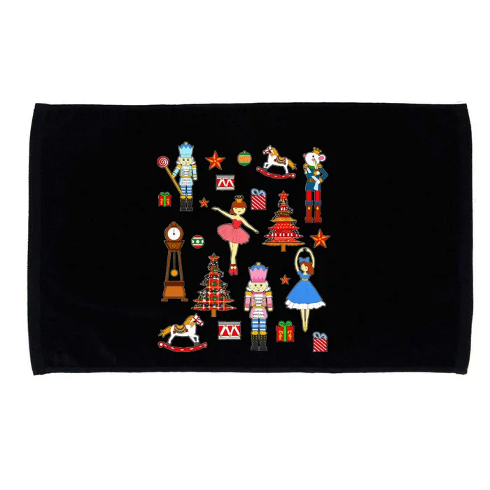 Christmas Nutcracker Ballet Xmas Pjs For Microfiber Hand Towel