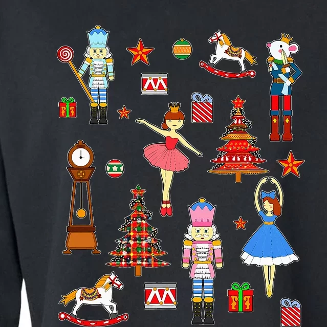 Christmas Nutcracker Ballet Xmas Pjs For Cropped Pullover Crew