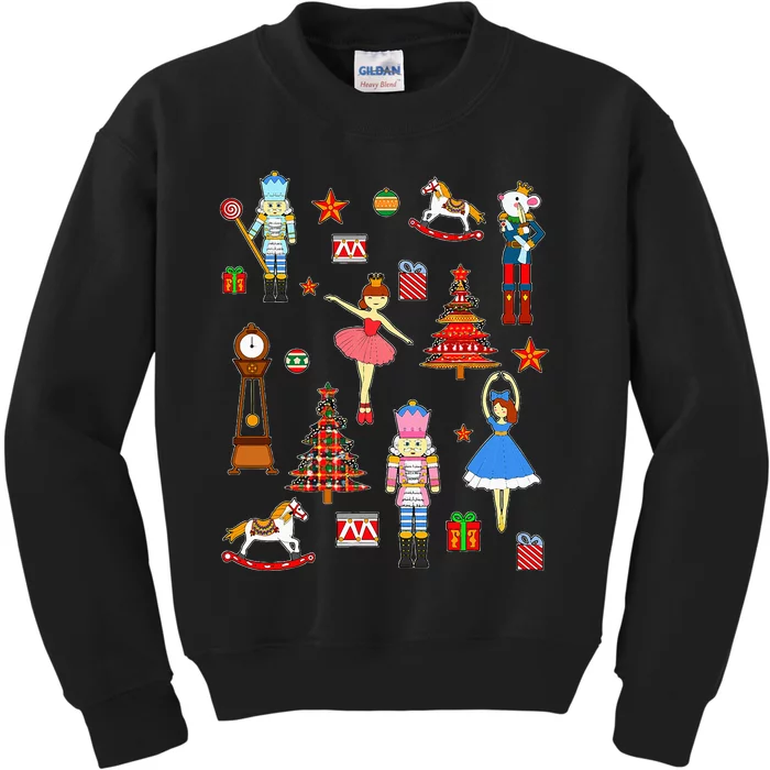 Christmas Nutcracker Ballet Xmas Pjs For Kids Sweatshirt