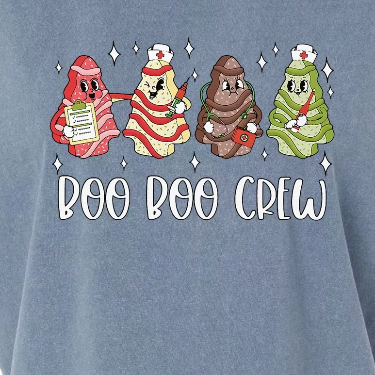 Christmas Nurse Boo Boo Crew Tree Cake Xmas Nursing Garment-Dyed Women's Muscle Tee