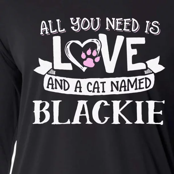 Cat Name Blackie All You Need Is Love! Cooling Performance Long Sleeve Crew