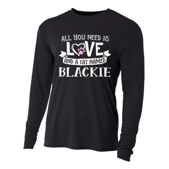 Cat Name Blackie All You Need Is Love! Cooling Performance Long Sleeve Crew